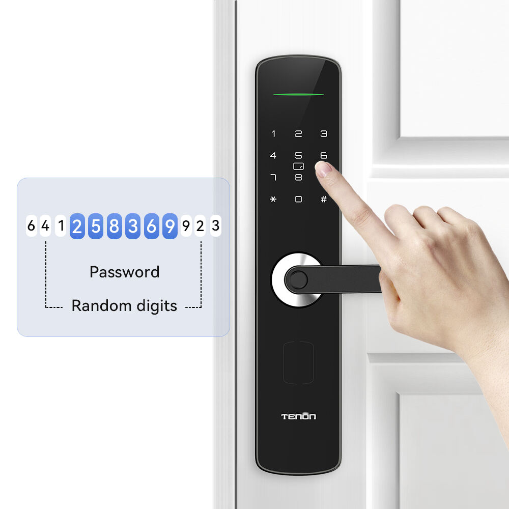 Tenon E3 Tuya App Smart Home Digital Rim Pin Kort Opererade Dörrlås Säkerhet Wifi Intelligent Fingermärkeslås