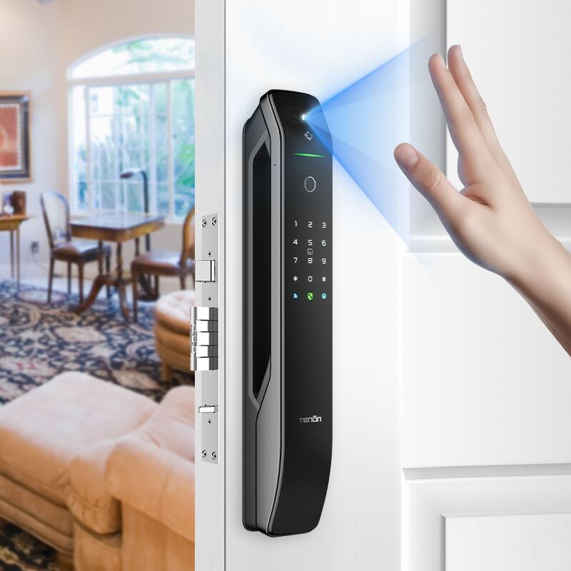 Lägenhets säkerhet smart lösenordslås fullt automatiskt digitalt elektroniskt biometriska fingervisarlås smart kantdörrlås