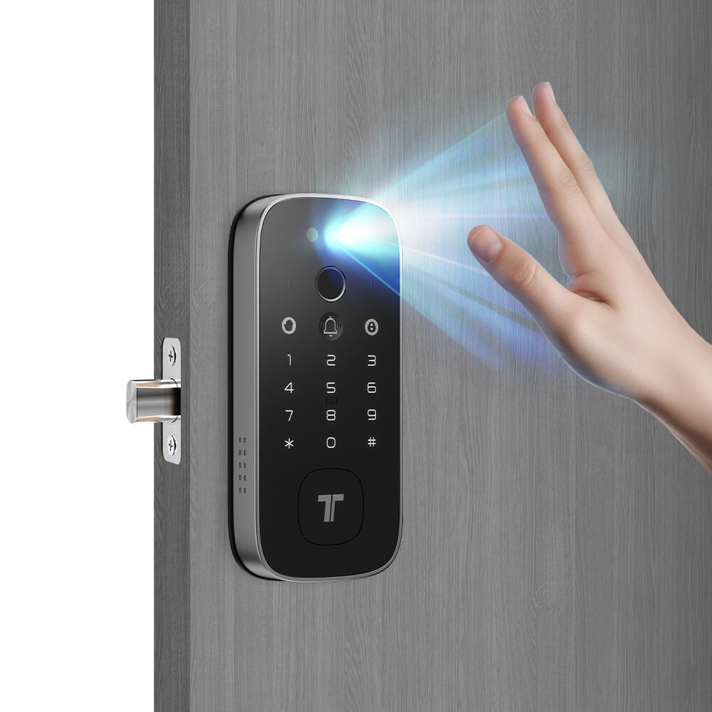 K10Pro Smart Elektrisk Digital Lås Tuya WiFi Aktiverat Fingeravtryck Handledsvärdegenkänning Kortläsare Nyckellös Upplåsing För Hemligt Användning