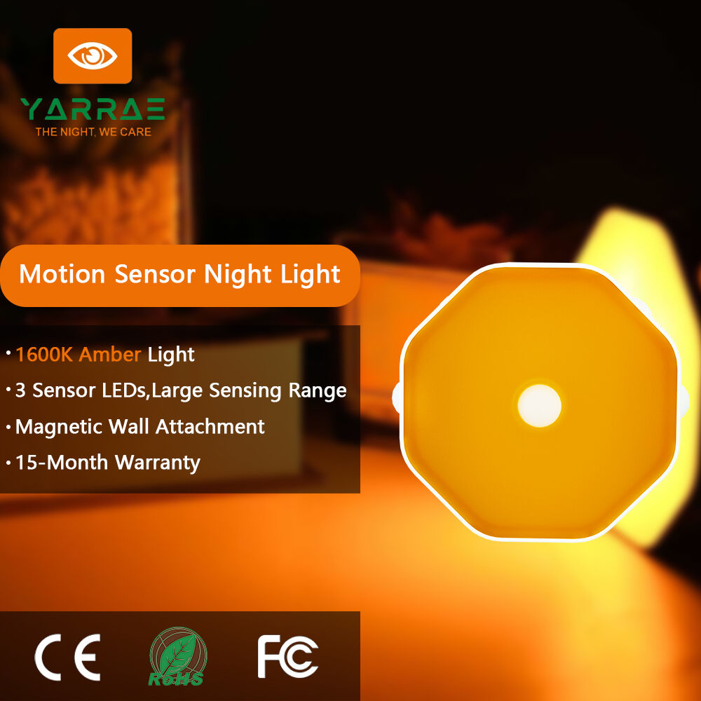 360° Smart Sensor Night Light with 1600K Sleep Amber Light, Dimmable 10H Runtime & Magnetic Base  USB-C Rechargeable
