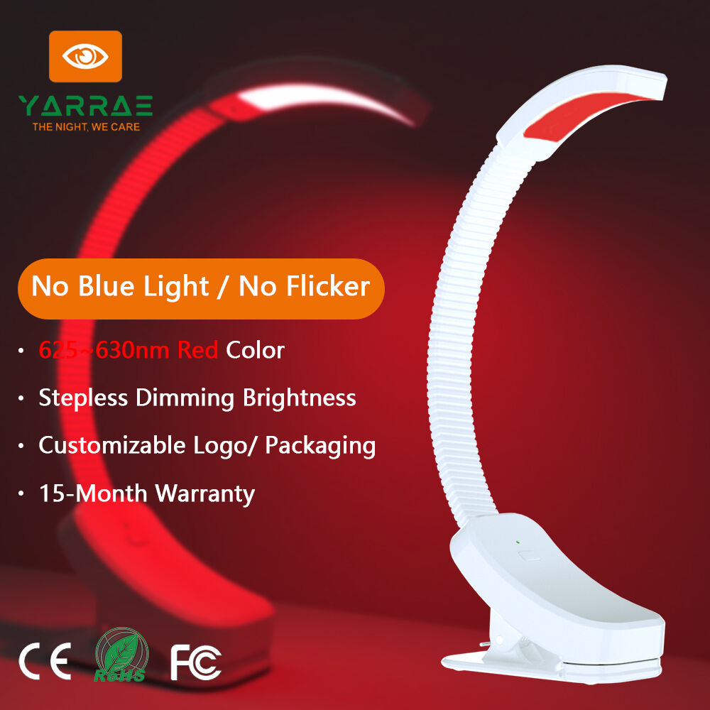Cuerpo Blanco Luz Roja 625~630 nm Control de Atenuación Continua Memoria Automática de Brillo Batería de 800 mAh Duración de 60 Horas Carga Rápida en 1 Hora