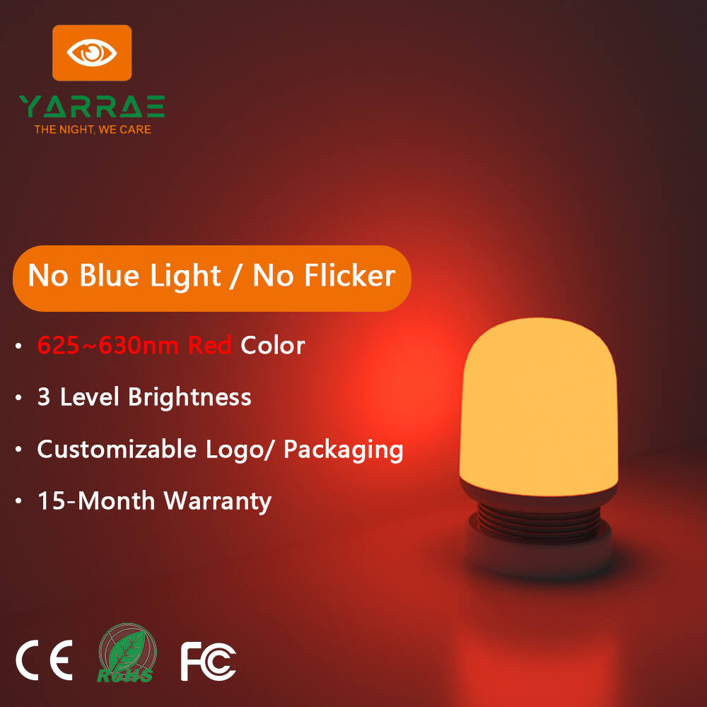 Professional 625~630 nm Red Color 1.5W White Body Bedroom Mini Reading Adjustable Baby Night Light