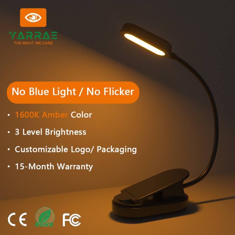 1600K Amber Color Zero Blue Light Black Body LED Book Light