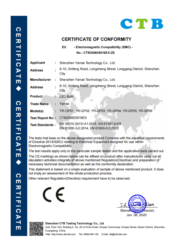 Certificate-EMC