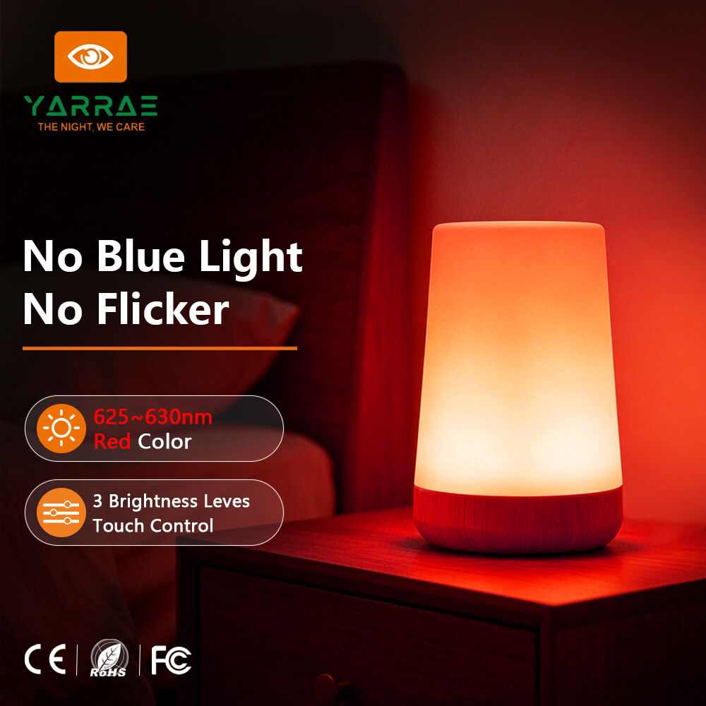 5-Mode Table Lamp with Red, Amber & Adjustable White Light (3000K–6500K) for Bedroom, Living Room & Desk