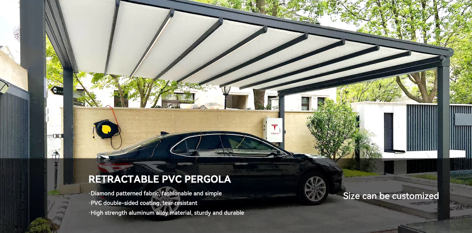 Retractable PVC Pergola