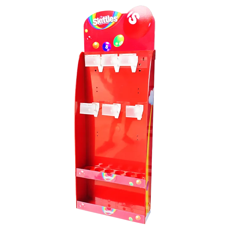 Présentoir publicitaire (POP) suspendu moulé en une seule pièce par injection pour bonbons et produits de grande consommation (FMCG) | Fabricant sur mesure de présentoirs commerciaux