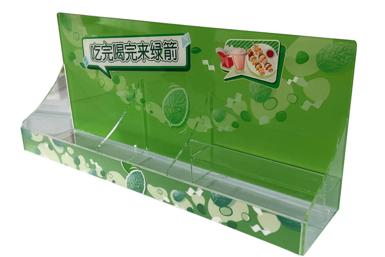 CVS tabletop mini acrylic display for catering area