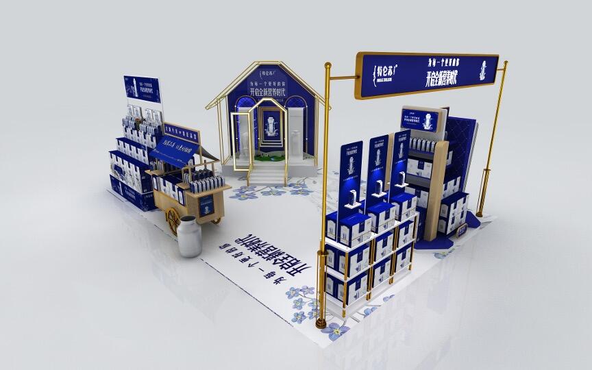 Solución modular de exhibidores POP para la venta minorista de leche ambiental