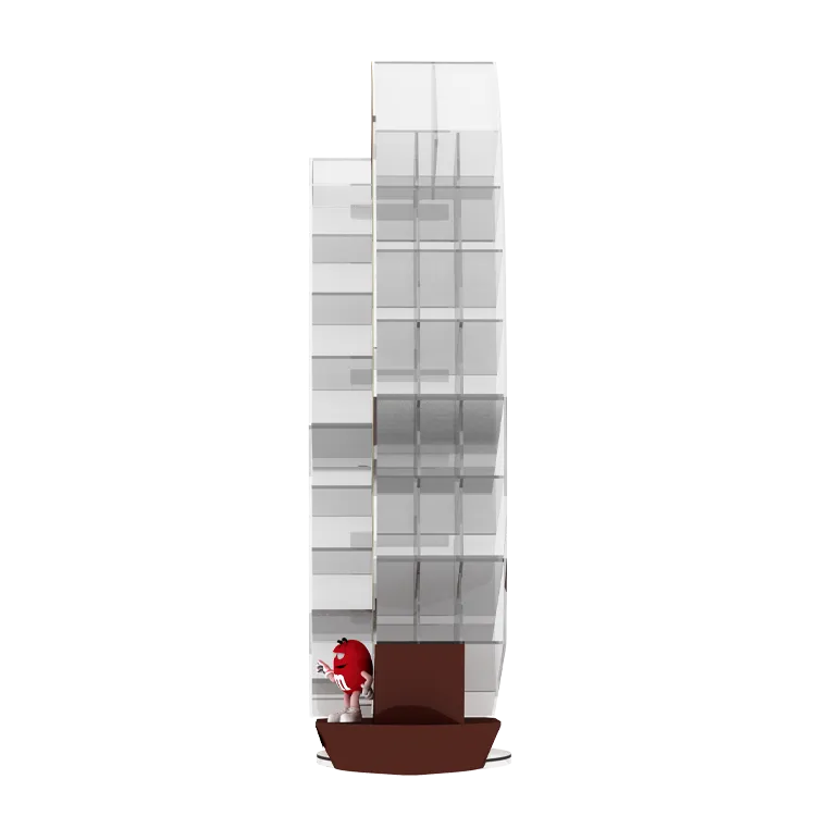 Espositore POP in plastica trasparente stampato a iniezione ispirato alla barca a vela per cioccolato | Produttore di espositori retail personalizzati