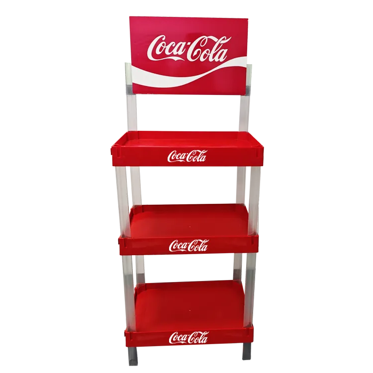 Drinking Water Rectangular Plastic Combination Display Stand | Modular Floor POP Display for FMCG