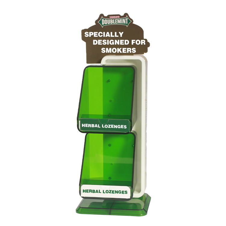 Custom mint candy plastic desktop display stand