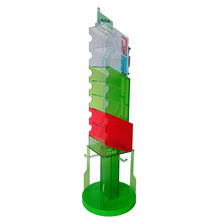 Custom clear acrylic retail candy display rack – assembled full stand for candy and gum.png