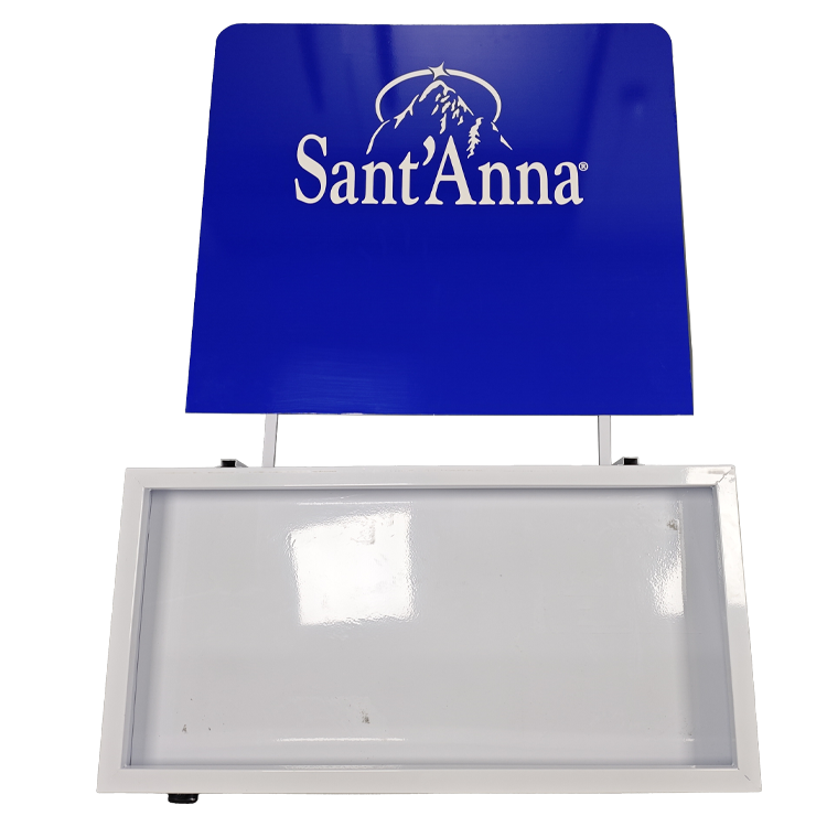 Большая мобильная напольная POP-витрина для напитков и коробочных товаров | Прочная роликовая розничная витрина