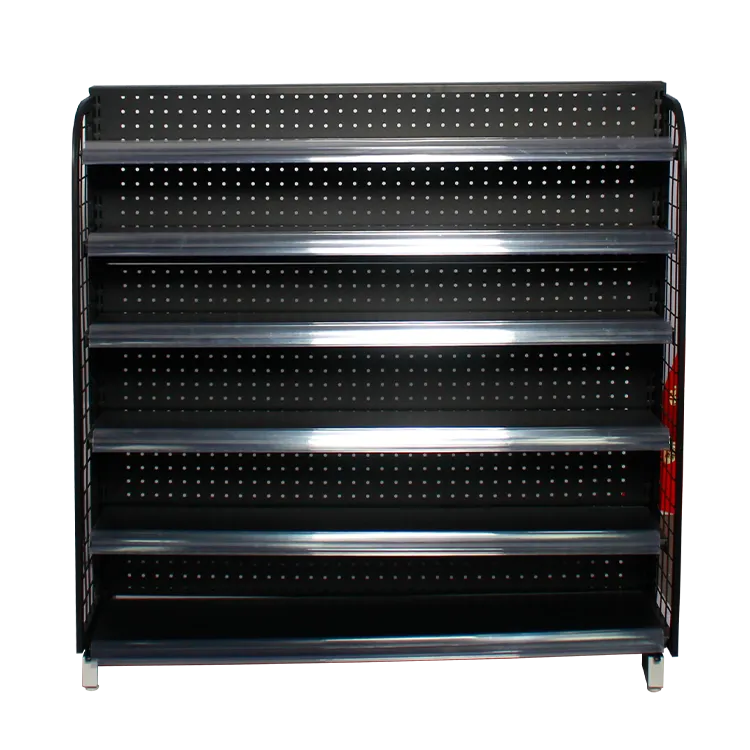 Adjustable Shelf Supermarket Display Rack | Metal Modular POP Display for FMCG