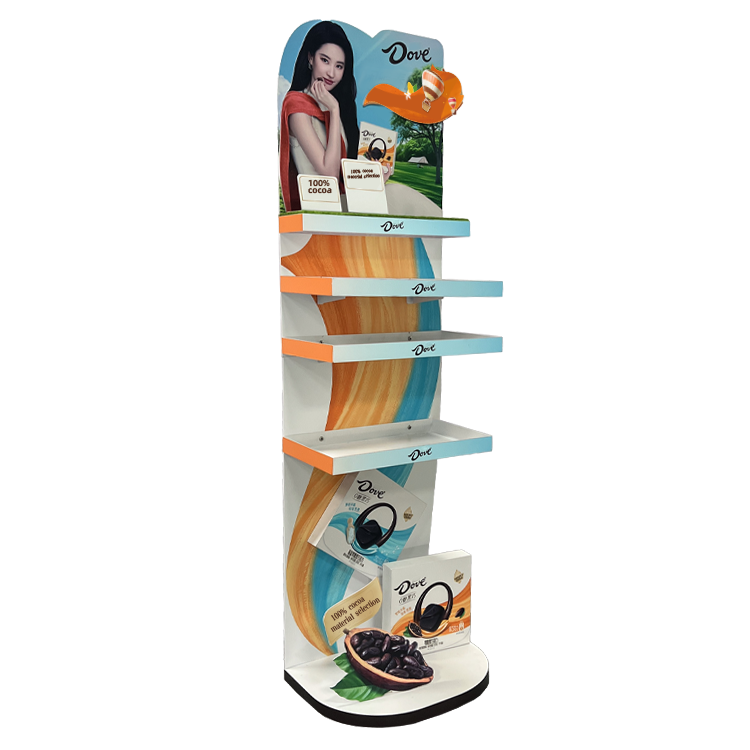 Custom Multi-Layer Metal POP Display Rack for Supermarkets | Slim Retail Display for Snacks & Candy