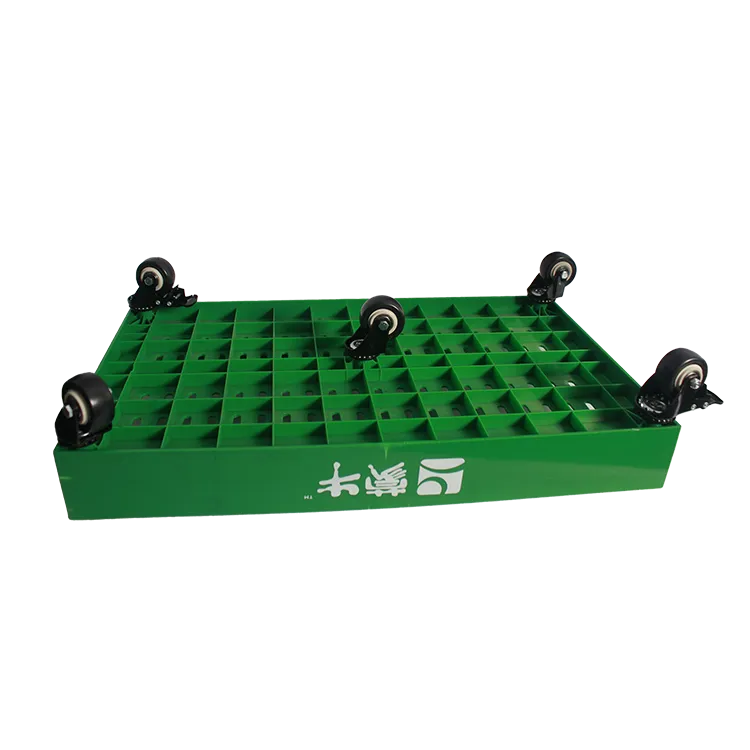 Large Packaging Floor Plastic Display Box with Casters | Injection Molded POP Floor Display Manufacturer