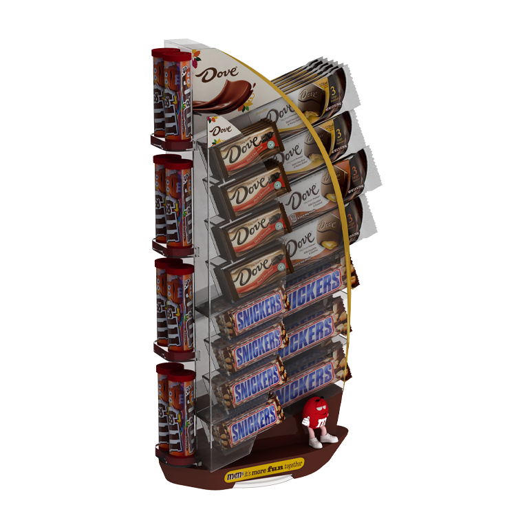 Custom Mixed Chocolate Retail Desktop Display Rack