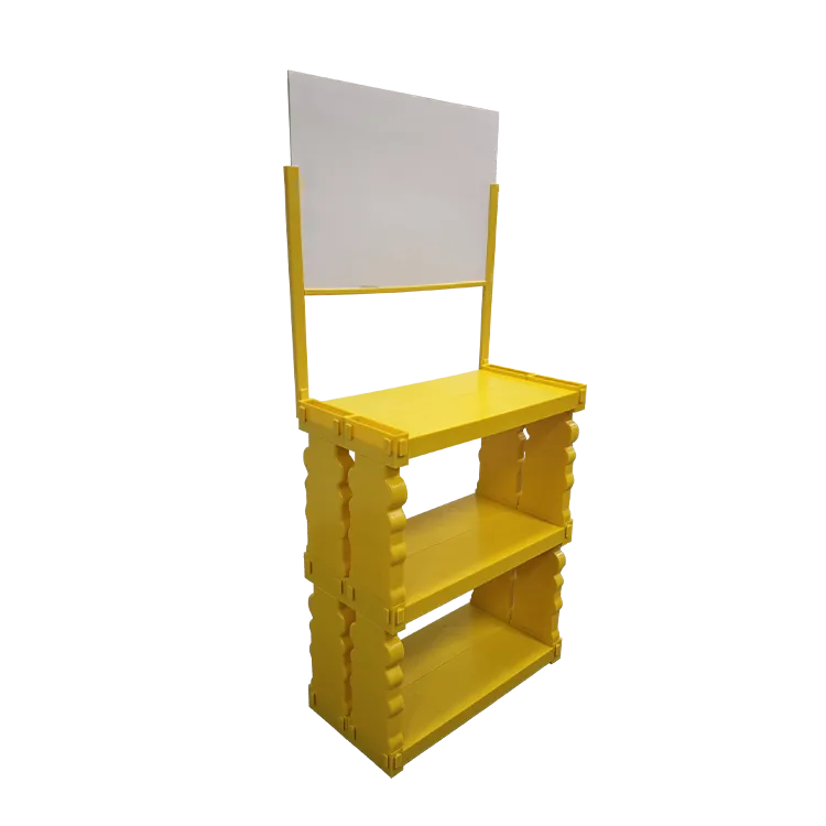 Plastic injection molded components with accurate fit for assembled display stand.webp