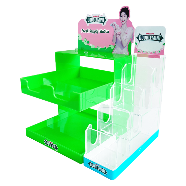 Custom Acrylic POP Display Rack for Mint & Assorted Candies — Modular Countertop Display for Retail Stores