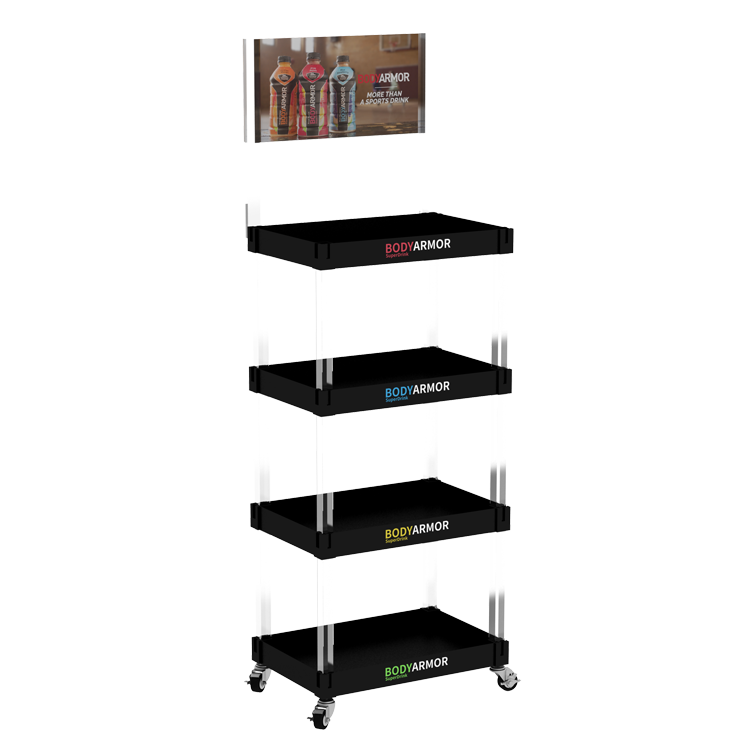 Expositor plástico personalizado para lojas de varejo e lojas de conveniência