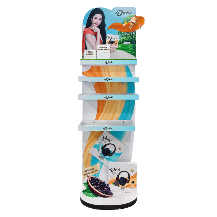 Custom Multi-Layer Metal POP Display Rack for Supermarkets | Slim Retail Display for Snacks & Candy