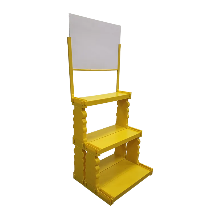 Custom Plastic Assembled Retail Display Stand | Modular POP Display for FMCG