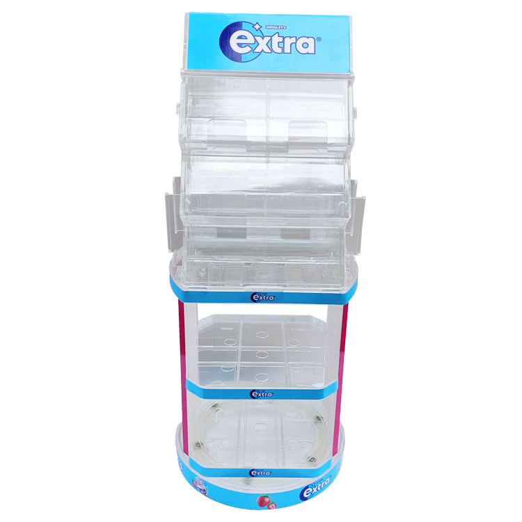 Estantería de exhibición modular de moldeo por inyección de plástico para retail de chicle y caramelos de menta