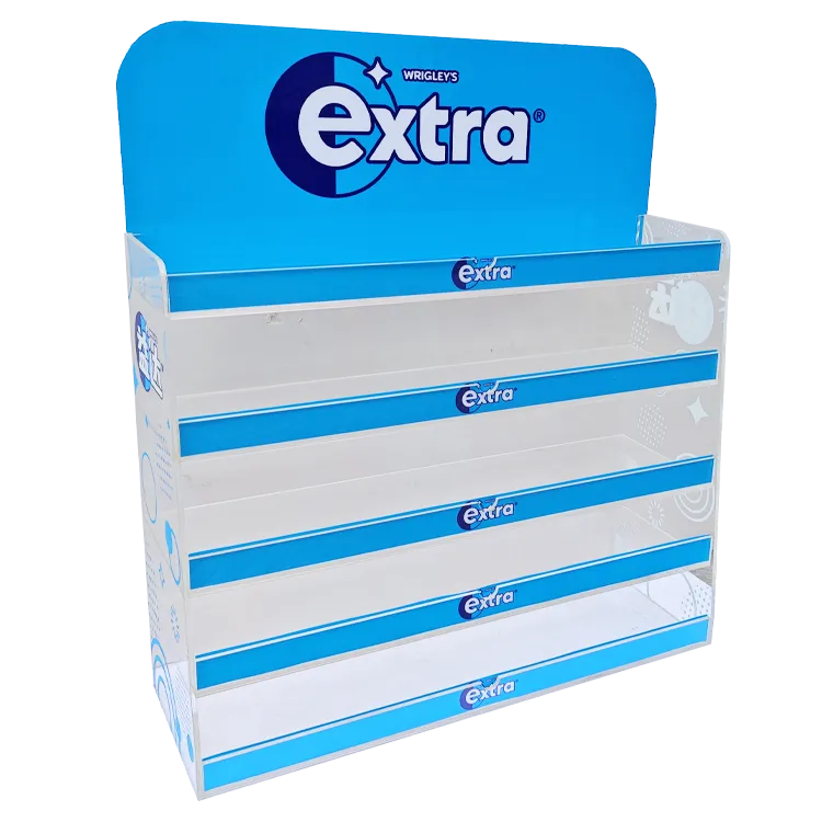 Estante de exhibición POP personalizado de acrílico para caramelos en estanterías comerciales | Exhibición para chicles y caramelos refrescantes | FuliDisplay