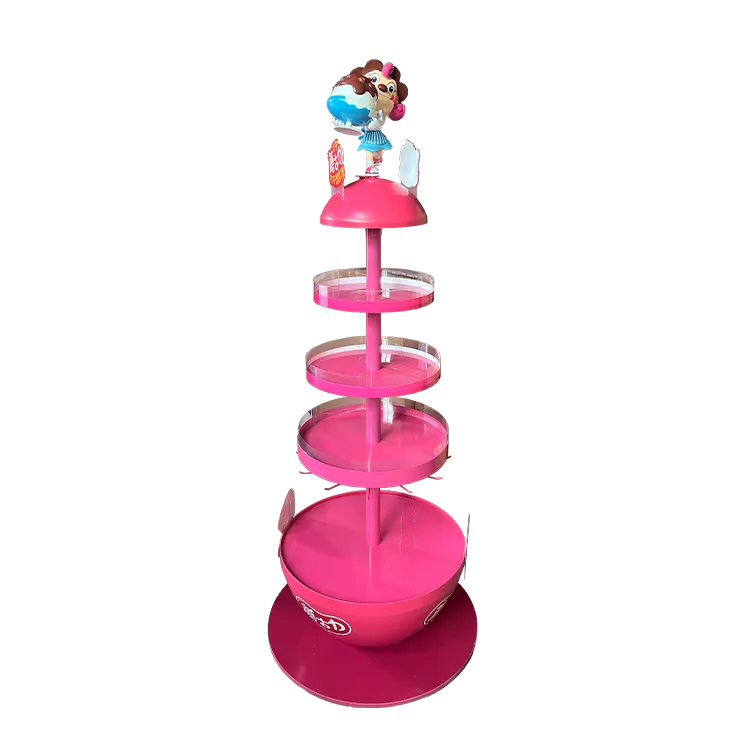 Custom Snack Food Supermarket Shelving | Kids-Oriented POP Display for Puff Snacks