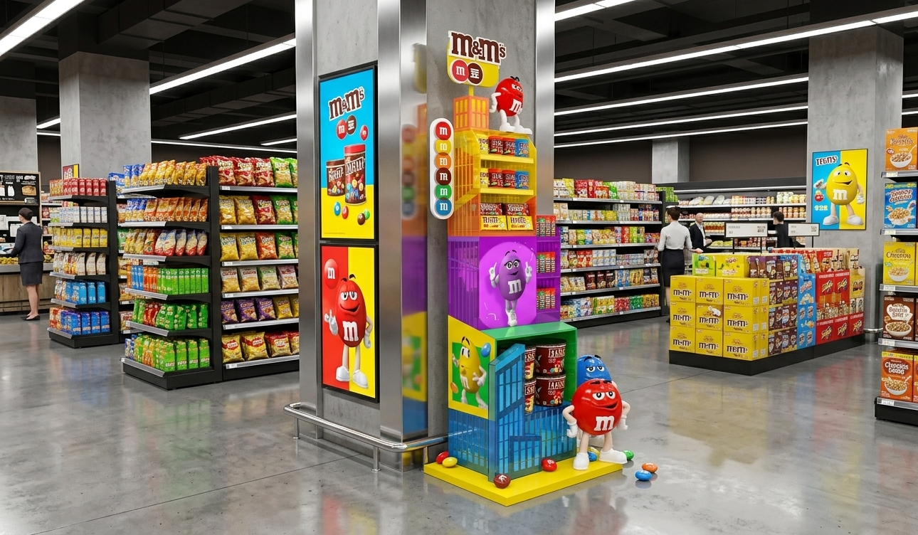 Immersive M&M's Retail Experience: Precision Engineering by Leading Custom Acrylic Display Case Manufacturers