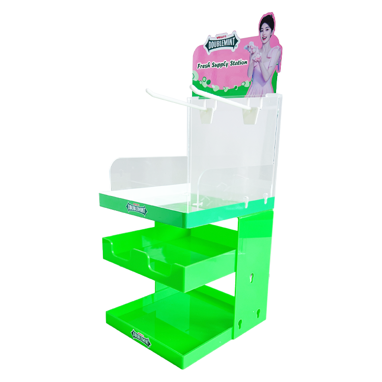 Standalone acrylic retail candy display for assorted mints and small snacks.png