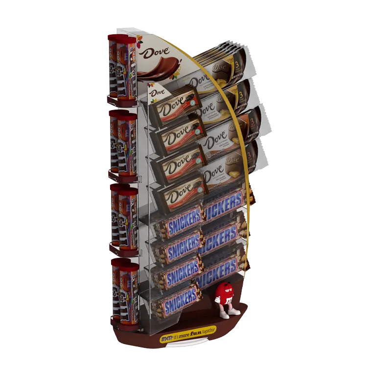 Existing Injection Mold Transparent POP Display for Chocolate | Fast Production FMCG Display
