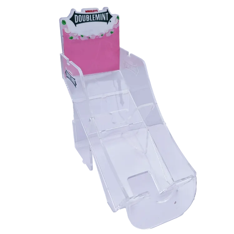 Mini Mint Plastic Injection Molded Desktop POP Display Stand | Custom FMCG Retail Display Manufacturer