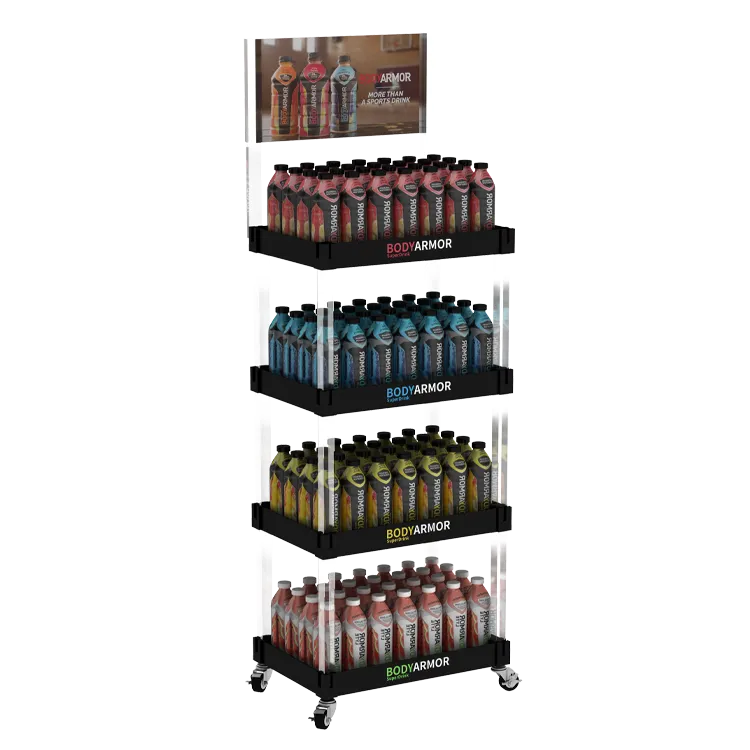 Custom Plastic Display Stand for Retail & Convenience Stores | Stable Floor POP Display