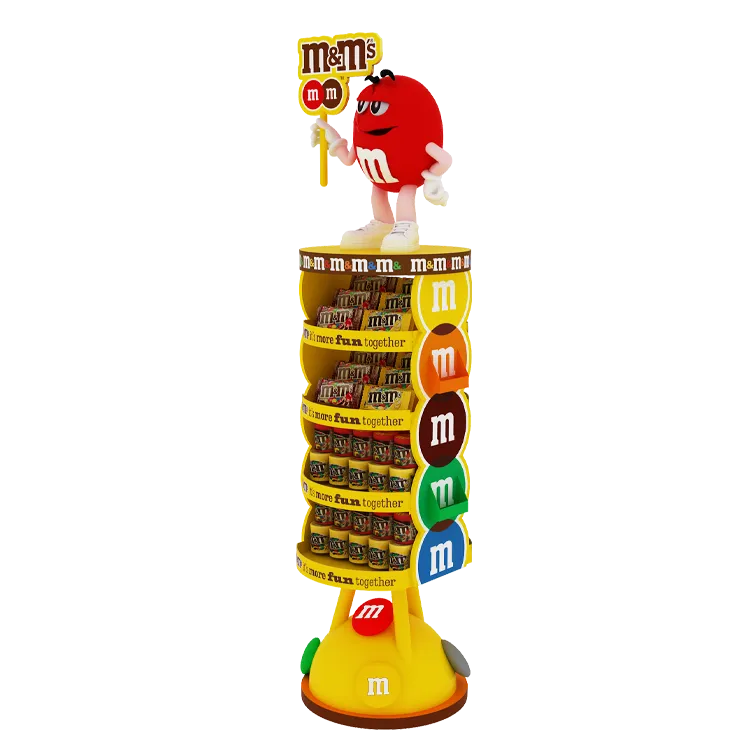 Custom Chocolate Metal Shelving for M&M’s | Creative POP Display Manufacturer