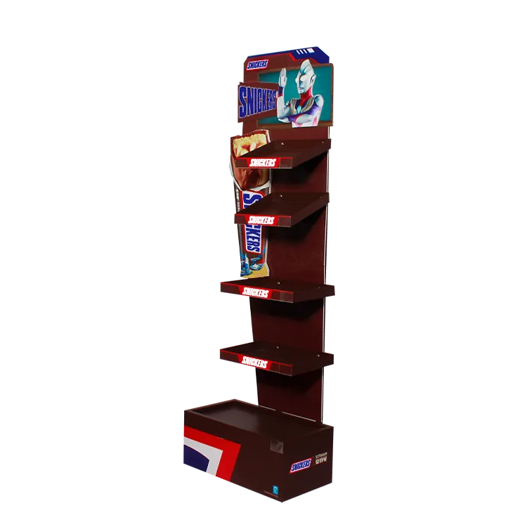 Suporte Metálico Personalizado para Exibição no Varejo de Doces e Chocolate para Snickers | Fabricante de Exibições Promocionais (POP)