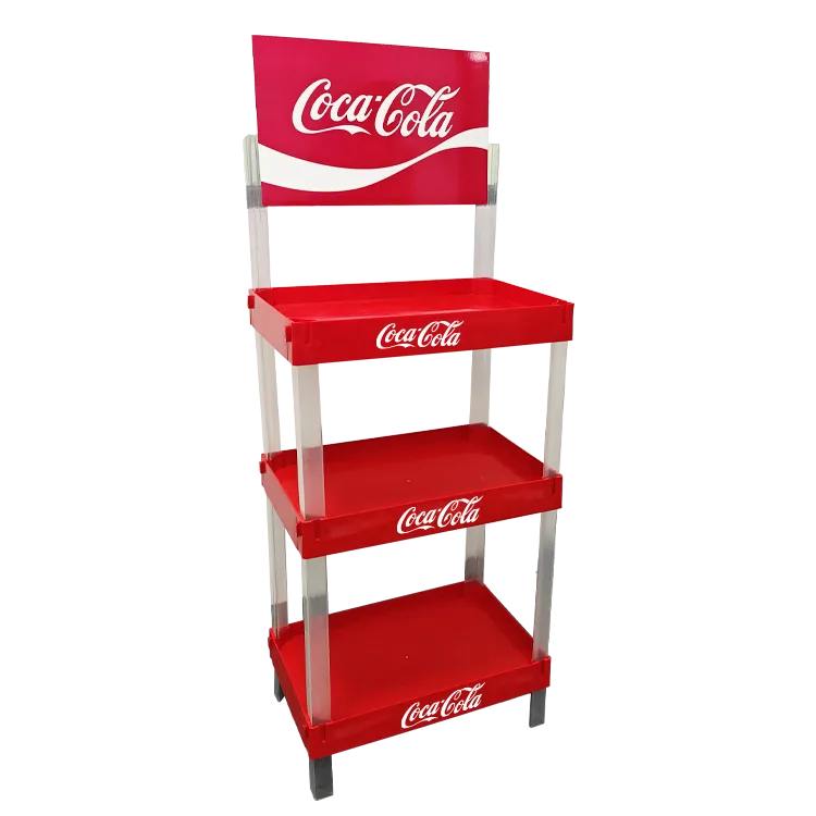 Drinking Water Rectangular Plastic Combination Display Stand | Modular Floor POP Display for FMCG