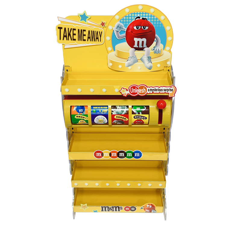 Mini Interactive POP Display Rack for Snacks & Candy | Slot Machine Style Retail Display