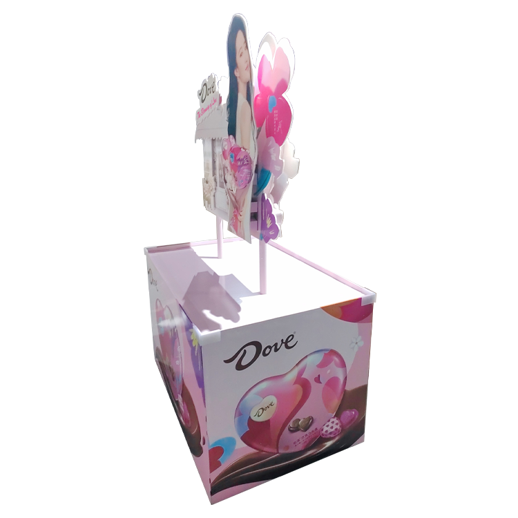 Estante de Exibição Promocional (POP) Empilhável em Papelão para Doces e Chocolate | Exibição Personalizada para Varejo de Bens de Consumo Rápido (FMCG)