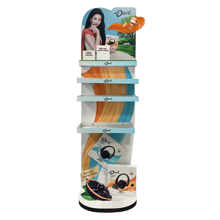 Custom Multi-Layer Metal POP Display Rack for Supermarkets | Slim Retail Display for Snacks & Candy