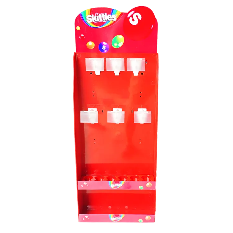 Présentoir publicitaire (POP) suspendu moulé en une seule pièce par injection pour bonbons et produits de grande consommation (FMCG) | Fabricant sur mesure de présentoirs commerciaux