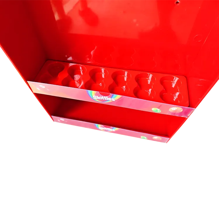 Présentoir publicitaire (POP) suspendu moulé en une seule pièce par injection pour bonbons et produits de grande consommation (FMCG) | Fabricant sur mesure de présentoirs commerciaux