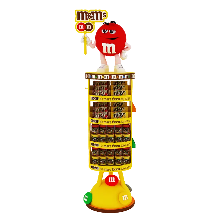 Custom Chocolate Metal Shelving for M&M’s | Creative POP Display Manufacturer