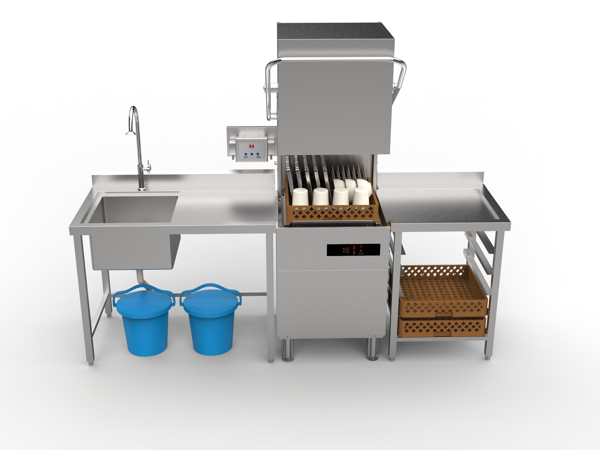 Improved efficiency of commercial dishwashers under technological progress