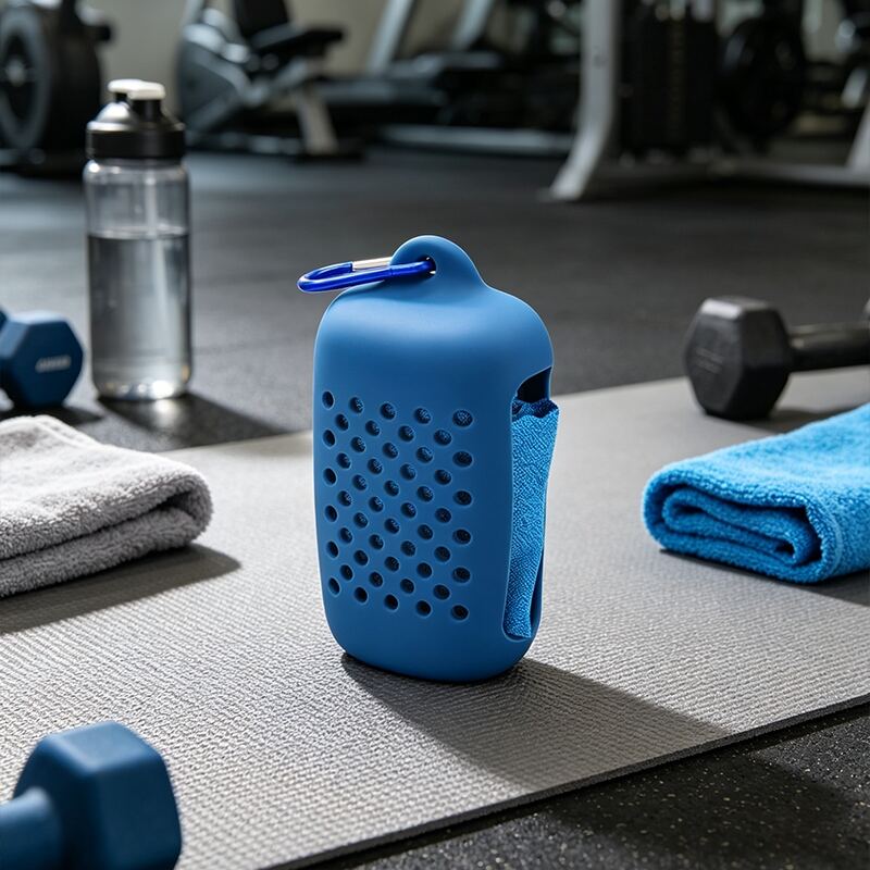 Borsa portatovaglioli in silicone riutilizzabile, portatile e a rapida asciugatura