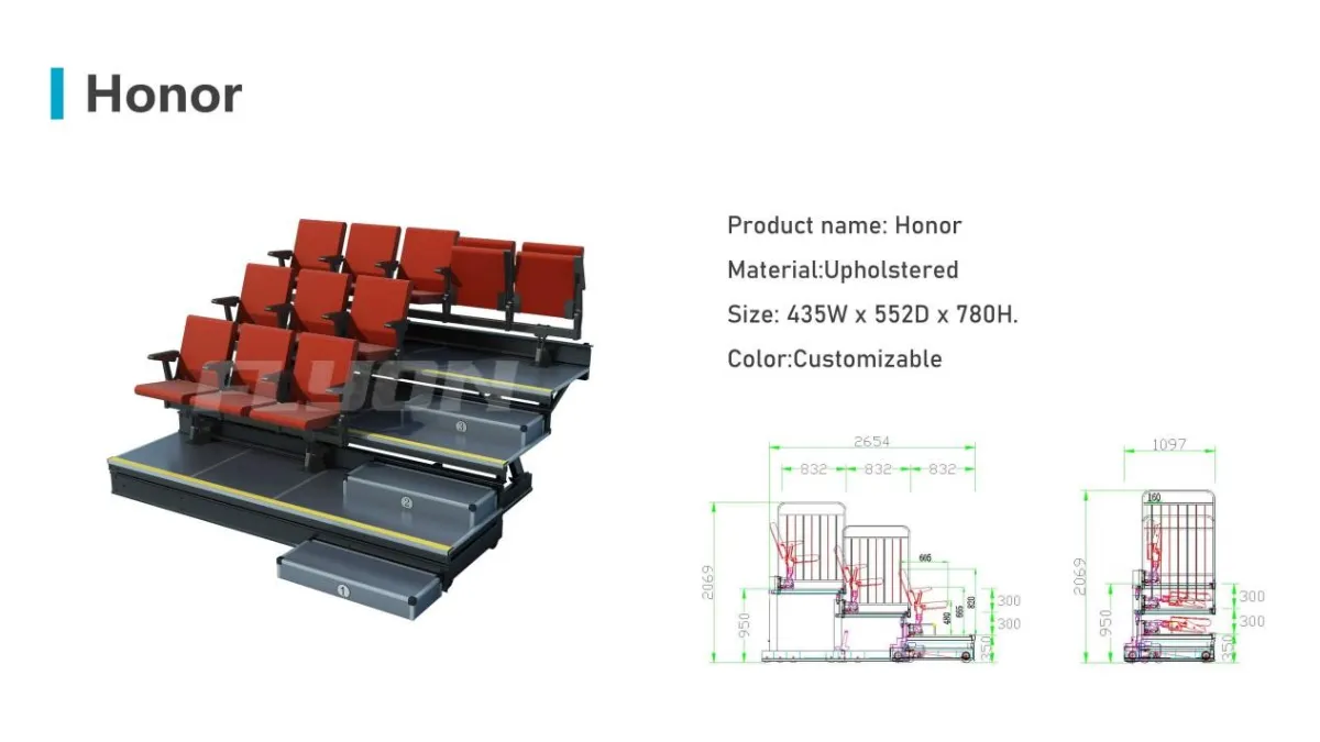 Honor Retractable Bleacher details