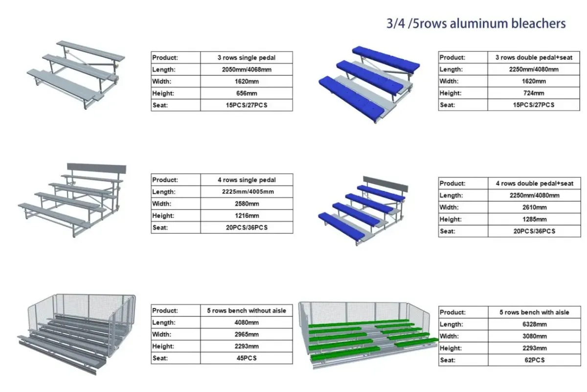 Aluminum Portable Bleachers details