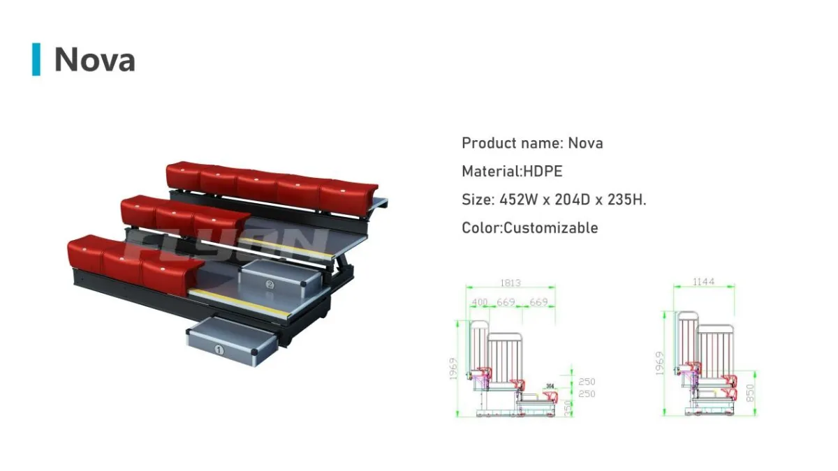 Nova Retractable Bleacher manufacture