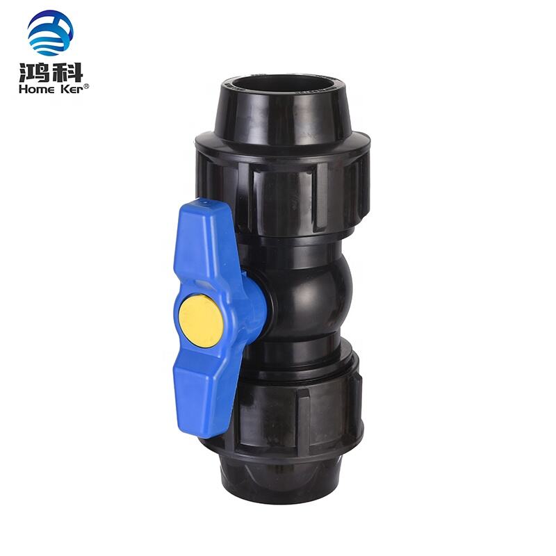 1/2inch-4inch Ball Valve Double Union PP Compression Fittings Ball Valve for Agricultural Irrigation